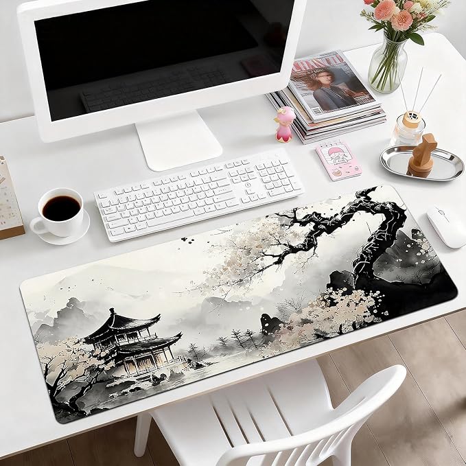 Gaming Mouse Pad, Desk Mat for Keyboard and Mouse, Large Mouse Pad for Desk, Computer Mousepad