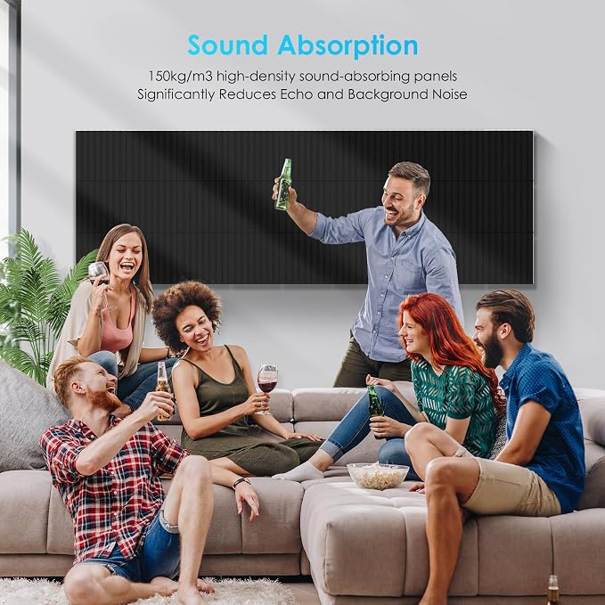 Bulletin Board 47" X 24" Cork Boards for Wall Alternative 8 Pack Black Fine-Stripe Felt Bulletin Board 48 Safe Adhesive 35 Push Pins for Office School Home Room Decor
