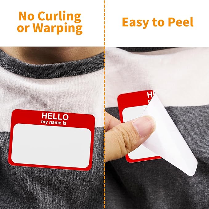 Homrelaxy 512 Pcs Name Tag Stickers, 2"x 3" Name Tags - Hello, My Name is | 8 Vibrant Colors Labels, For Meetings, Events, Classrooms, School, Office and Home