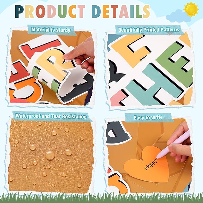 62 Pcs Boho Tree Bulletin Board Set for Spring Classroom 3D Tree Bulletin Board DIY Paper Fans Heart Cutouts Better Together Wall Decor for Home School Classroom Teacher Chalkboards Supplies