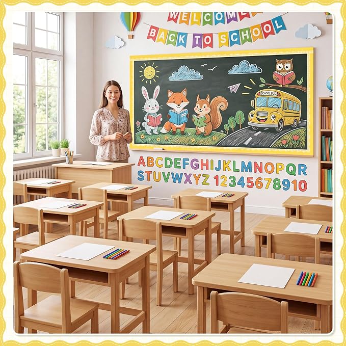 2 Rolls 65.6ft Yellow Gingham Bulletin Board Borders Decoration Yellow Checkered and Straight Edge Bulletin Borders Board Trim for Office School Classroom Chalkboard Party Decoration