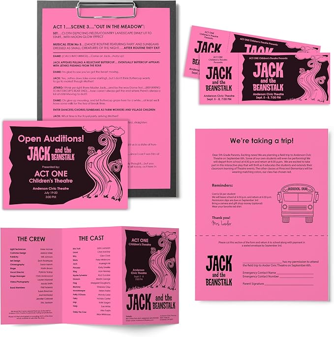 Neenah Astrobrights Color Paper, 11” x 17”, 24 lb/89 GSM, Pulsar Pink, 500 Sheets (21033)