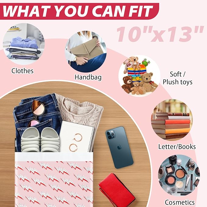 Oududianzi Poly Mailers 10x13, 100PCS Waterproof Shipping Bags, Thick Mailers Poly Bags for Shipping, Polymailer Packaging Bags for Small Business and Clothes