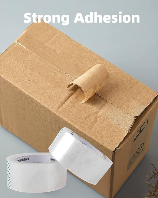 AUDTMWH Packing Tape Refills, Clear, 1.88" x 60 yds, 2 Rolls | Packaging Tape Heavy Duty Designed for Moving, Shipping and Packing, Mailing