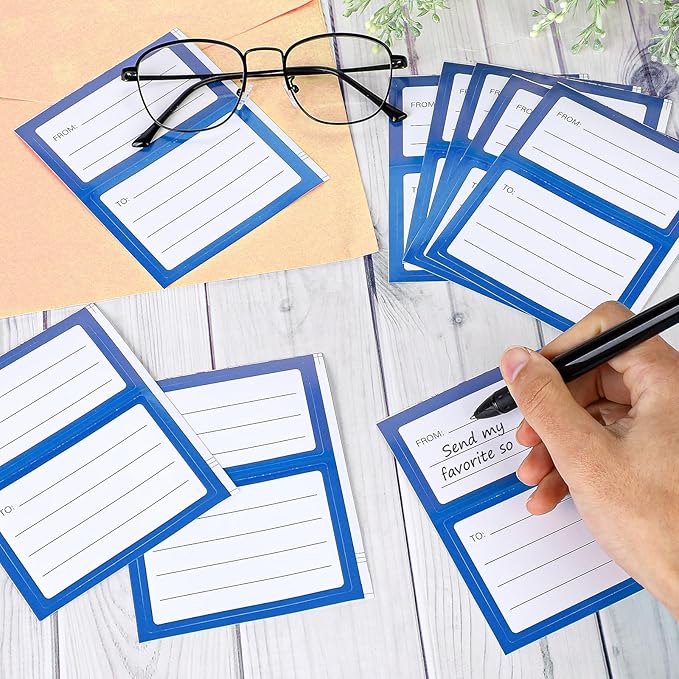 to from Return Address Mailing Labels 120 Pcs Blank Self Adhesive Mail Shipping Label Postage Guaranteed Stickers 4.5x3.5Inch Handwriting to/from Address Tags for Package, Gift, Mailing Box, Envelopes