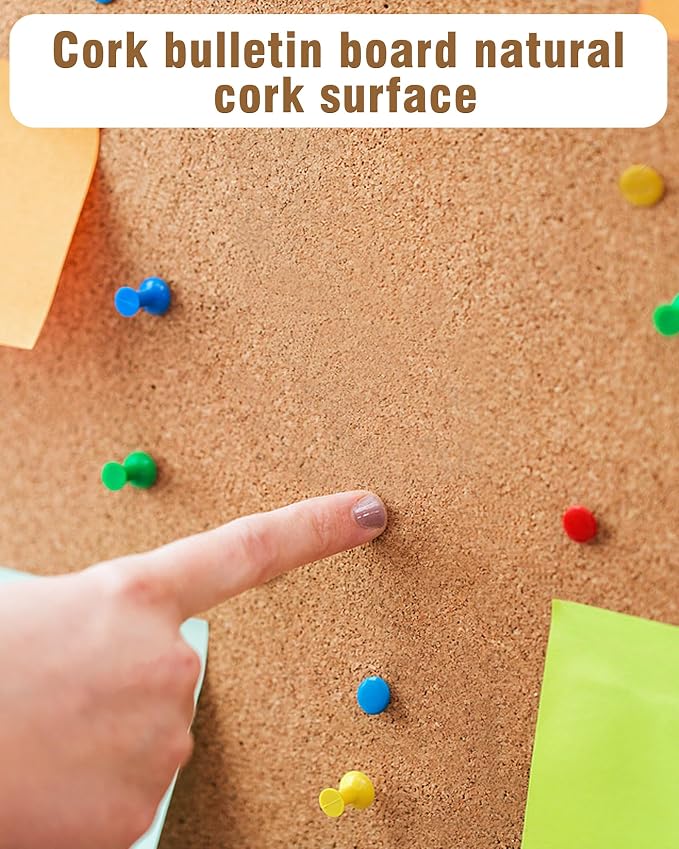 Mifuro 36"x24" Enclosed Bulletin Board, Outdoor Lockable Weather-Resistant Aluminum Cork Noticeboard for School & Office Hospital, Black Frame w/Cork
