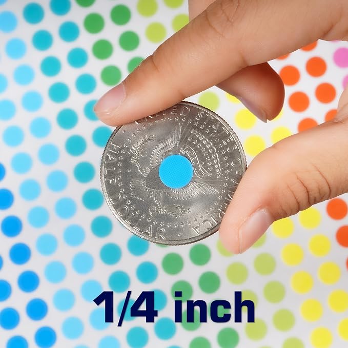 10080 PCS Small Dot Stickers 1/4" Round Circle Color Coding Labels | 15 Colors Coding Labels Tiny Dot Sticker for Office,Classroom, Inventory Organize, File Classification