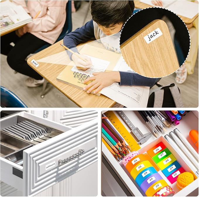 1680 Pcs Matte White Labels Blank Stickers Small Sticky Labels Removable Price Tags Labels Stickers for Jars Boxes Envelopes File Folders School Office Home (10 X 20 mm)