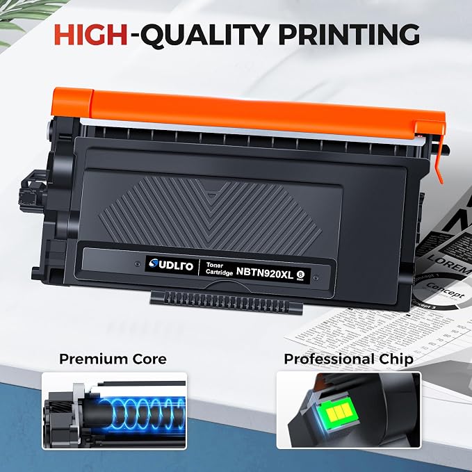 TN920XL Toner Cartridge Compatible for Brother TN920 TN920XXL TN920UXXL | Black Toner Replacement for HL-L6210DW HL-L6210DWT HL-L5210DW HL-L5210DN MFC-L5710DW Printer (2-Pack, with Chip)