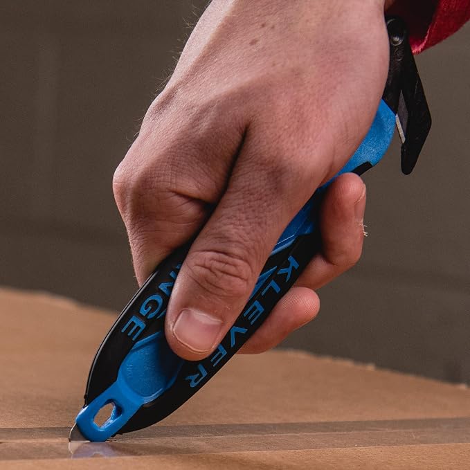 XChange Box Cutter, Klever Kutter Package Opener Wide Cut Head, Ergonomic Soft Touch Handle Utility Knife, Cuts Thicker Substrates, Boxes, Film, Tape and More, Red, 10 Pack (KCJ-XC-30R)