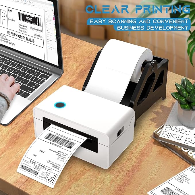 MFLABEL 4x6 Direct Thermal Shipping Labels - 10 Rolls of 250 Labels, Perforated Easy to Peel Blank Address Labels for Thermal Printers, Compatible with Rollo, Munbyn, Zebra for UPS, Amazon, Shopify