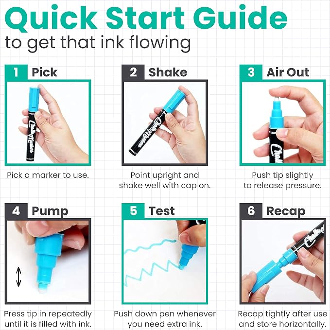 10 Extra Fine Tip Liquid Chalk Markers - 1mm, Chalk Pens with Gold & Silver | Erasable Dry Erase Marker Pens for Blackboard, Windows, Chalkboard Markers, Bistro, Restaurants - Thin Point Chalk Pens Set