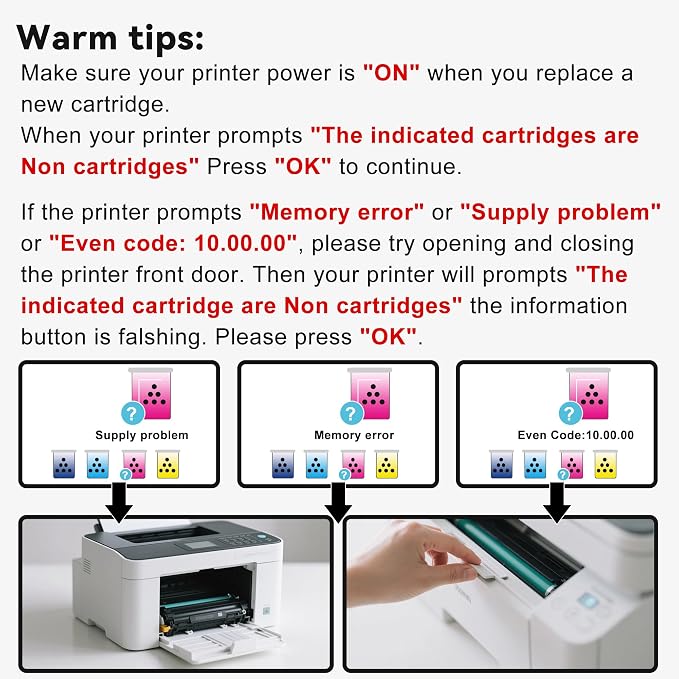 YQSLPBM 218X Toner Cartridges 4 Pack Compatible for HP 218A 218X Toner | Color LaserJet Pro 3201dw MFP 3301fdw 3301sdw 3301cdw Printer(Black/Cyan/Yellow/Magenta)
