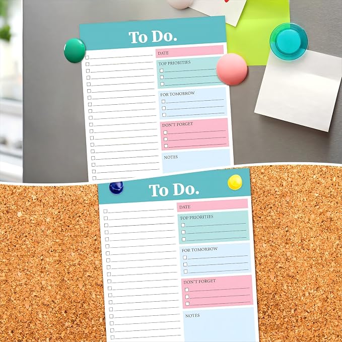 300 Sheets Daily to Do List Notepad Notebook Library Card to Do Planner Checklist Memo Writing Pad Schedule Reminder Office Homework Planner for Task, 6" x 8(To Do)