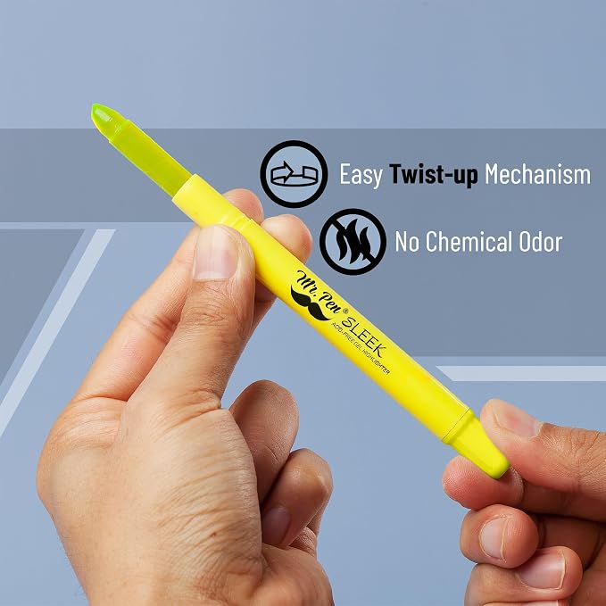 Mr. Pen- Bulk Yellow Gel Highlighter, 32 Pack, Twist-Up Bible Highlighters
