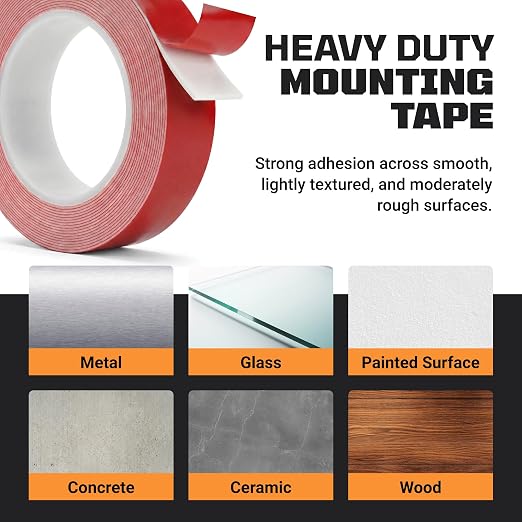 TOOLTROOPERS Wall-Safe Double-Sided Mounting Tape - Heavy-Duty 2-Sided Adhesive Tape - Damage-Free Removal, No Residue - Easy-Peel Liner for Home, Office, DIY, Posters & Signs – 16.4 ft Roll (White)