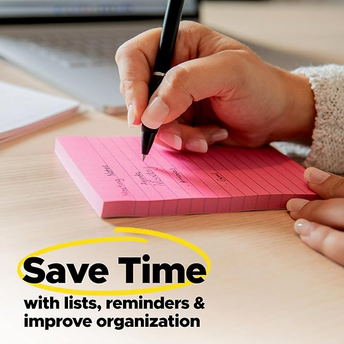 Post-it Super Sticky Notes, 24 Sticky Note Pads, 3 x 3 in., Ideal for Organization in Your Dorm, Home or Office, Energy Boost Collection