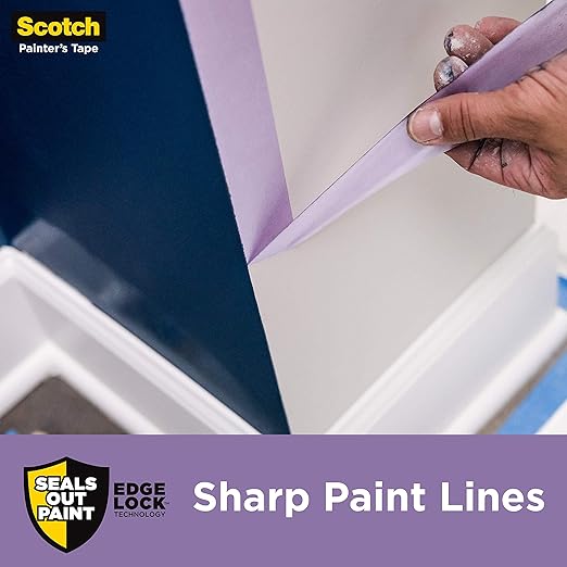 Scotch Delicate Surfaces Painters Tape, 1.41 in x 60 yd, Damage-Free Painting Prep, Protect Delicate Surfaces, UV & Sunlight Resistant, Solvent-Free Adhesive, Indoor Masking Tape, 1 Roll (2080-36EC)