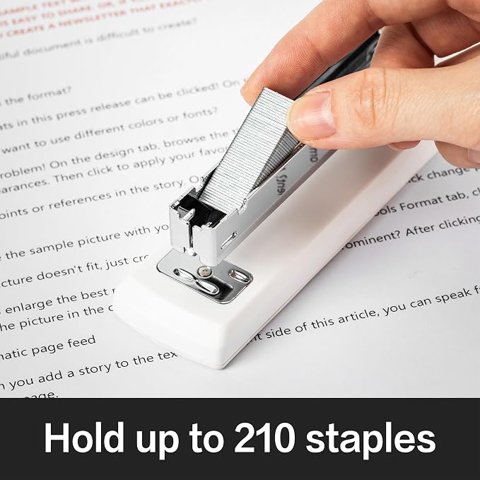 Deli Stapler, 25 Sheet Capacity, 1000 Staples & Staple Remover, White