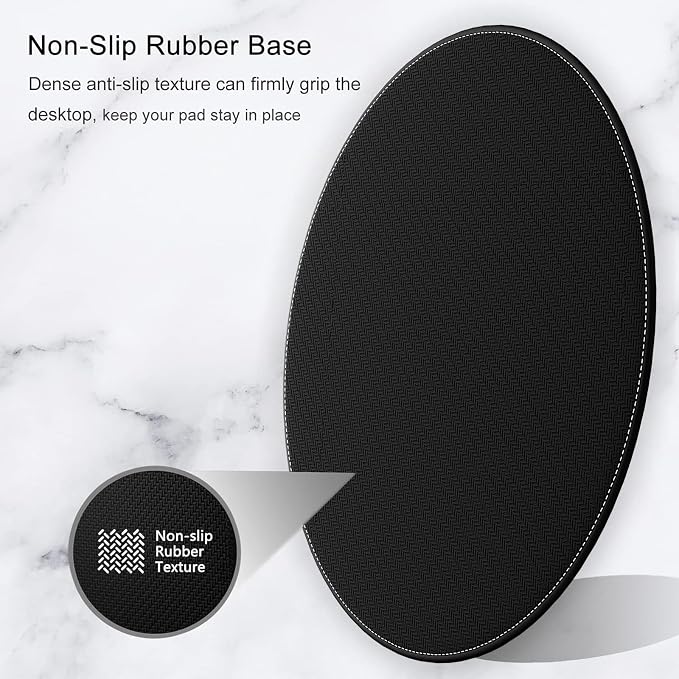 Hsurbtra Mouse Pad, Premium-Textured Small Round Mousepad 8.7 x 8.7 Inch Bean Green, Stitched Edge Anti-Slip Waterproof Rubber Pretty Cute Computer Mat for Office Home Gaming Laptop Men Women Kids