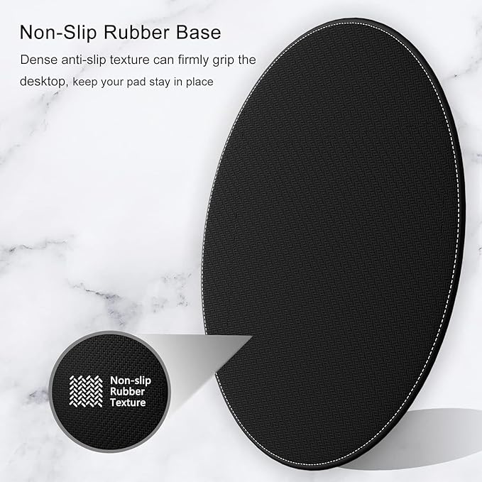 Hsurbtra Mouse Pad, Premium-Textured Small Round Mousepad 8.7 x 8.7 Inch Bright Red, Stitched Edge Anti-Slip Waterproof Rubber Pretty Cute Computer Mat for Office Home Gaming Laptop Men Women Kids