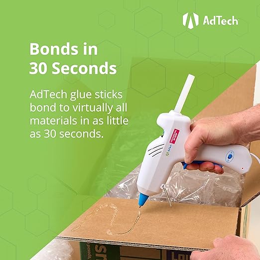 AdTech Artistick Stringless Hot Glue Sticks 10" Full Size, White, 85 Sticks