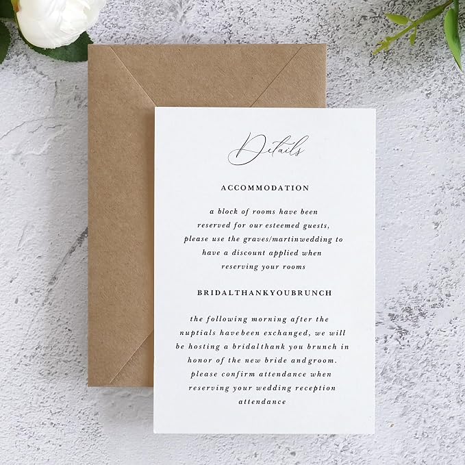 PONATIA 50 Pack Brown A4 Envelopes, 4x6 Envelopes | Perfect for Christmas Gift Cards, Wedding Details Cards, Thank You Cards ( 4.3 x 6.25'')