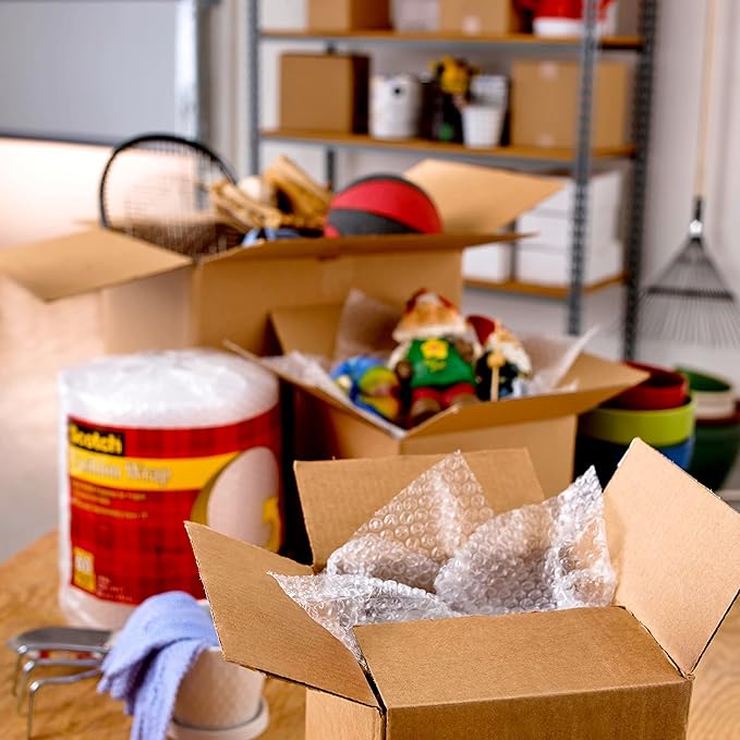 Scotch Tough Grip Moving Packing Tape, Clear, Moving Tape That Secures Boxes up to 80 Pounds, 1.88 in. x 38.2 yd., 2 Tape Rolls