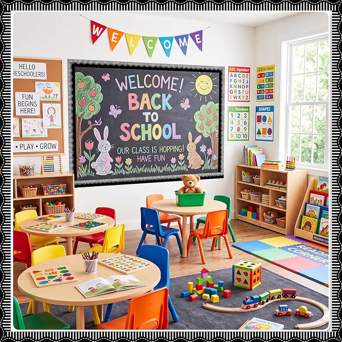 2 Rolls 65.6ft Black Striped Bulletin Board Borders Decoration Scalloped and Straight Edge Black Bulletin Borders Board Trim for Office School Classroom Chalkboard Party Decoration
