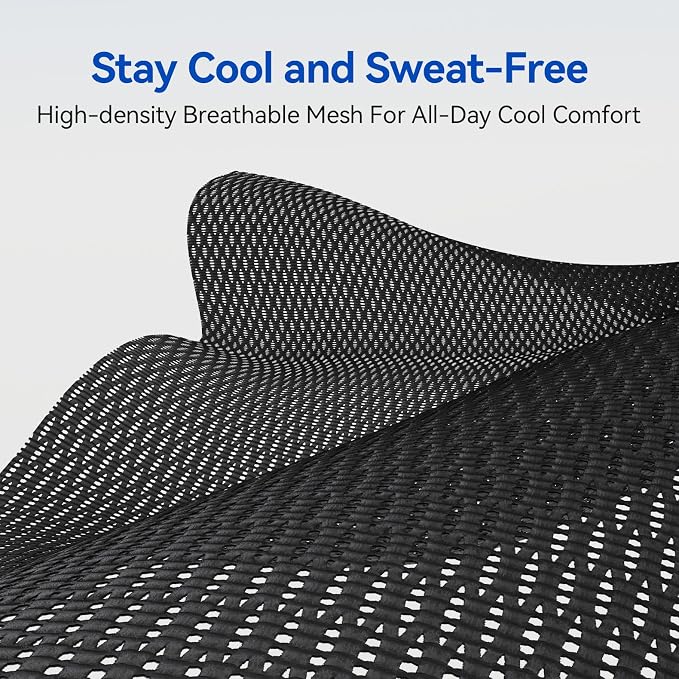 SIHOO B300 PRO Comfy Ergonomic Office Chair Without FOOTREST, Black | Mesh Computer Chair with 360° FILP-up 6D Armrests, 135° Reclining, Breathable Desk Chair for Home Office, Holds 300 LBS