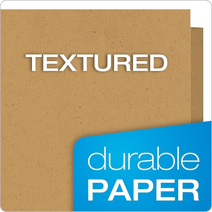 Earthwise by Oxford Two-Pocket Folders, Natural, Letter Size, 25 per Box, (78542) (Pack of 5)