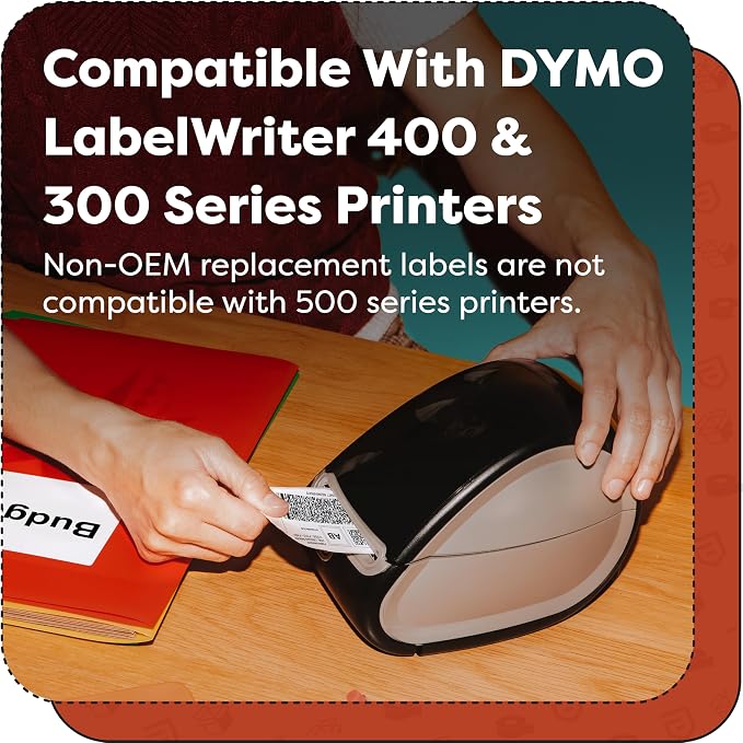 Replacement for DYMO 30252 (24 Rolls, 8400 Labels) 1 1/8" X 3 1/2" | Direct Thermal Address Labels - Compatible with LabelWriter 450, 450 Turbo, 4XL Printers (NOT 550, 5XL) - Aegis Adhesives