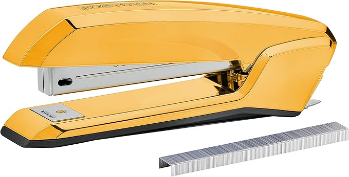 Bostitch Office Ascend 3 in 1 Stapler Integrated Remover & Staple Storage, 420 Staples Included, 20 Sheet Capacity, Lightweight, Gold Chrome