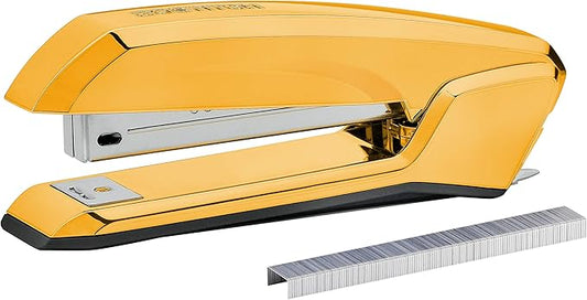 Bostitch Office Ascend 3 in 1 Stapler Integrated Remover & Staple Storage, 420 Staples Included, 20 Sheet Capacity, Lightweight, Gold Chrome