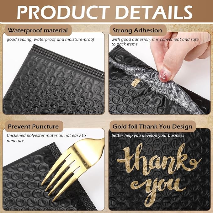 Tatuo 50 Set Trading Card Shipping Supplies Protector Kit Include 50 3.5'' x 4.5'' Poly Bubble Mailers and 100 Corrugated Cardboard for for Sports Game Star Cards Trading Packaging