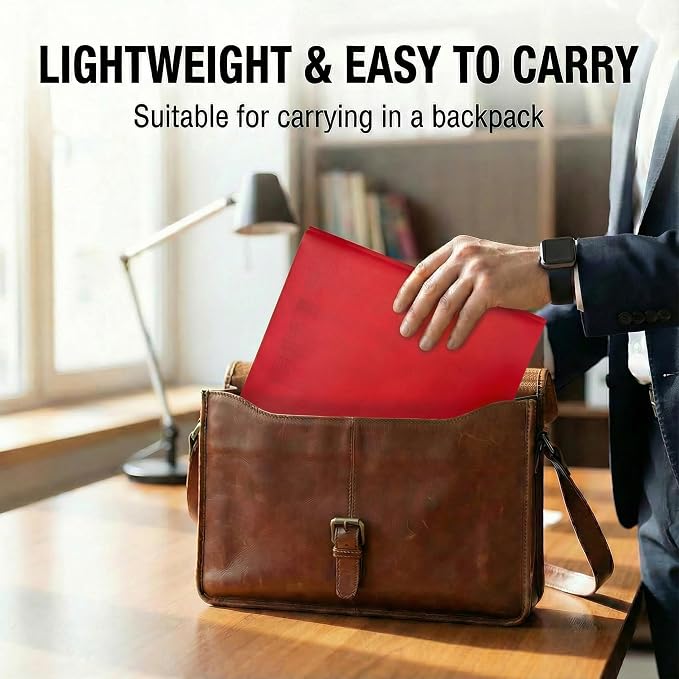 7 Pack Heavy Duty Plastic 2 Pocket Folders, No Prongs, Letter Size, Dinceer | heavy-duty plastic folders with 2 pockets, no prongs, letter-size fit, and assorted colors for easy organization.