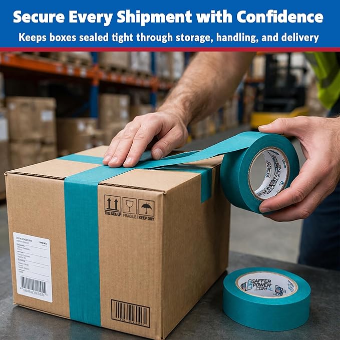 Gaffer Power Aqua Teal Gaffer Tape 2” x 30 Yards – No Residue, High Visibility, Made in USA, Matte Non-Reflective Cloth Tape for Color Coding, Events & Cable Management