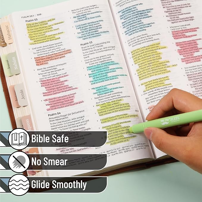 Mr. Pen- Gel Highlighters, 16 Pack Assorted Colors, No Bleed, Bible Markers