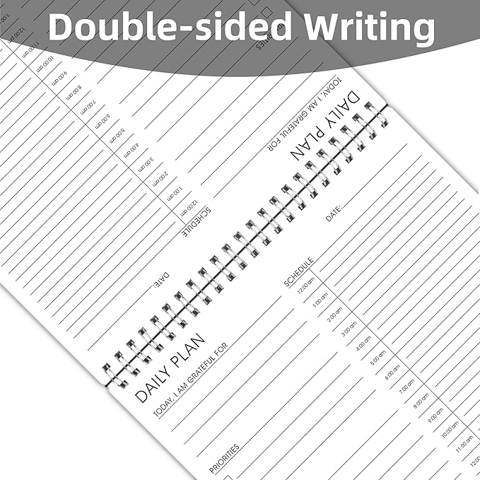 24 Hourly Schedules 3 Pack - To Do List Notepad 3 Pack, B5(6.5" x 9.8"), Daily Planner for Organizing, Suitable for School&Office&Home, PVC cover