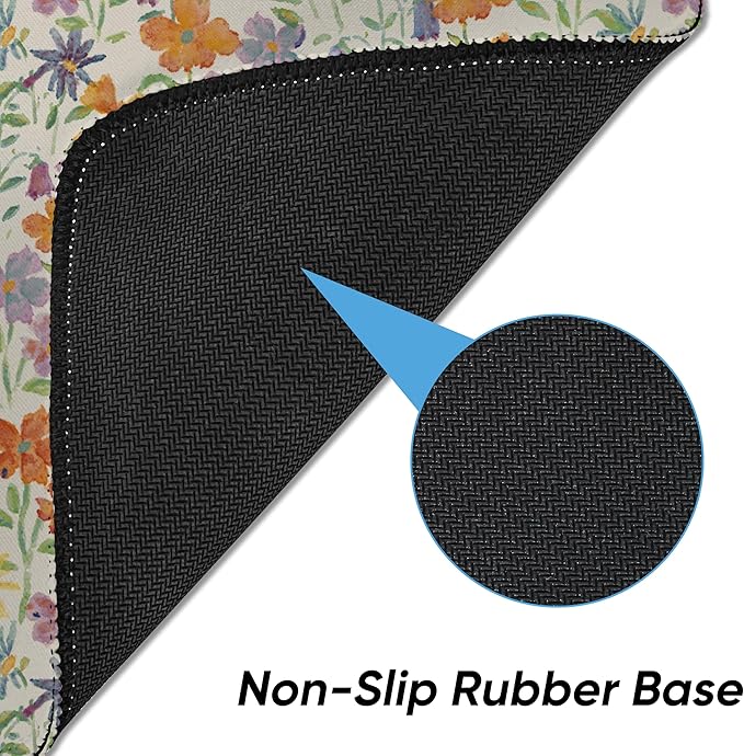 Premium Stitched Mouse Pad 10.2 x 8.3 in | Smooth, Washable Desk Mat with Non-Slip Base | Personalized Cute MousePads for Gaming,Work,Laptop, Computer, Office, Home (Spring Blooms)