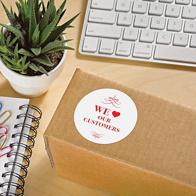 Avery® Round Printable Labels, 2.5" Diameter, Matte White, Sure Feed® Technology, Laser & Inkjet Compatible, 300 Blank Labels Total, Great for Branding, Packages, School Supplies, and More (5294)