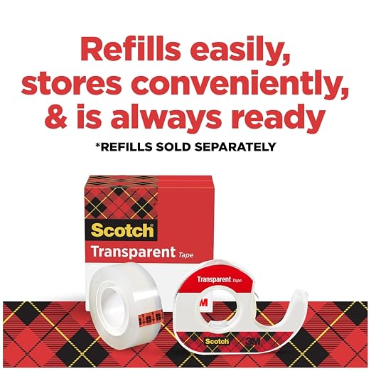 Scotch Transparent Tape, 3/4 in x 250 in, 2 Rolls (Pack of 5)