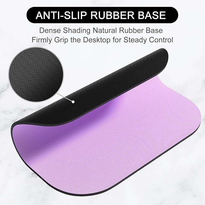 Hsurbtra Mouse Pad, Premium-Textured Small Square Mousepad 8 x 9 Inch Purple, Thick 3 mm Anti-Slip Waterproof Rubber Pretty Cute Computer Mat for Office Home Gaming Laptop Men Women Kids