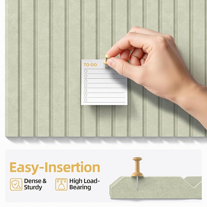 Large Cork Board for Walls 12 Pack Bulletin Board with 60 Adhesive Tabs | 36" x 48" Alternative CorkBoard for Pictures Photos, Felt Push Pin Boards Tiles for Office Classroom Wall Decor - Sage