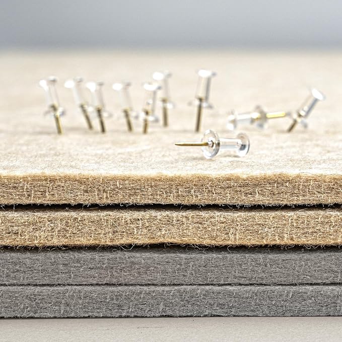 Felt Bulletin Board 36x24 inches, Decorative Pin Board for Home & Office | Cork Board Alternative for Wall with Push Pins, Display Mood Board for Photos, Notes & Reminders