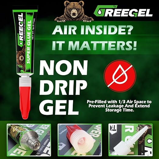 Super Glue Gel for Plastic, Shoes, Ceramic, Wood, CA Glue 3G x 4 | All Purpose Superglue Clear Instant Cyanoacrylate Adhesive Single Use Glue for Quick Fixes & Household Repairs