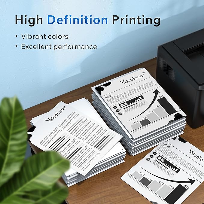 Valuetoner Compatible 85A Toner Replacement for HP 85A Black Toner Cartridge CE285A for HP LaserJet P1102W LaserJet Pro P1109W P1102W P1102 M1212NF M1217NFW MFP M1212 M1217 M1132 Printer (2 Black)