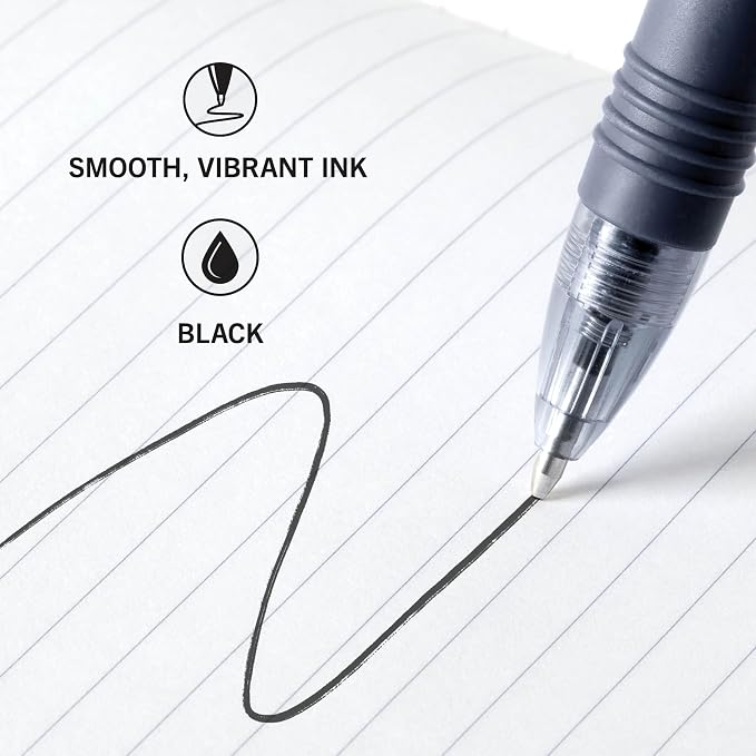 Zebra Pen Z-Grip Retractable Ballpoint Pen, Medium Point, 1.0mm, Black Ink, Model Number: 22148 - (Pack of 6, 288 Count Total) | Smooth Writing, Medium Point Tip, Ideal for Planners, Note-Taking, School and Office Supplies, and Everyday Writing
