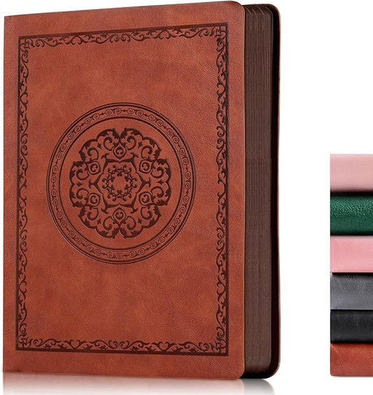 2026 Leather Vintage Journal Notebook,300 Pages,Leather Softcover Lined Journal Notebooks for Women Men,Notebook Journals for Writing Travel,Business,Office,7.1'' X 9.8''