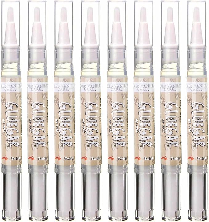 CALIGARS GlueGar - Go Stix Rolling Glue, Cigar Glue Stick Pen for Wraps & Papers, Natural Plant-Based Glue with Flavors, Cigar Glue Repair, Caligars Rolling Glue, Baked Vanilla Cake (8 Pack, 3ml)